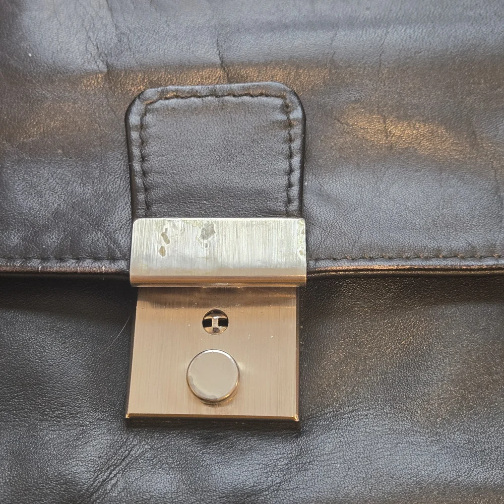 ​Vintage Professional Black Leather Document Clutch | Portfolio Case
